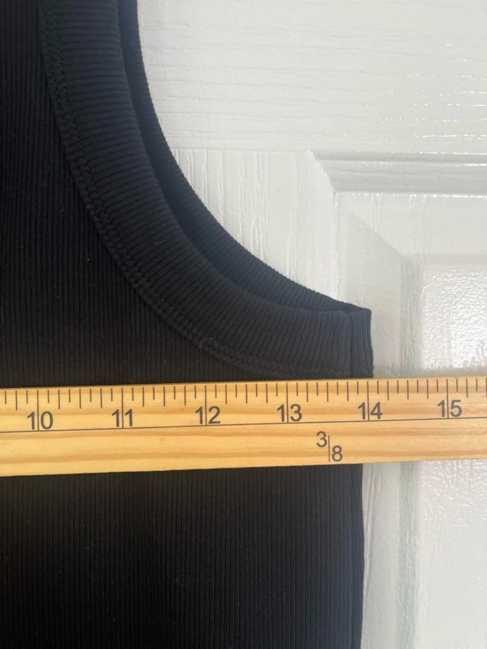 Old Navy Ribbed Knit Tank Dress LBD Size Large Black Stretch Racerback Basic NWT - Picture 6 of 8